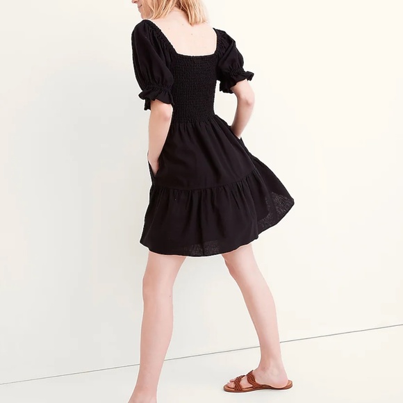 Madewell | Linen-Blend Lucie Smocked Mini Dress - Picture 5 of 9